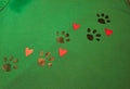 Green paws & hearts t-shirt